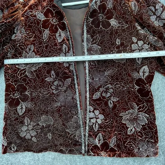 Vintage Jeri Marque Jacket Medium Evening Metallic Sequin Glitter Blazer Party - Picture 6 of 6